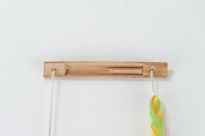 孟宗竹、簧片、毛線、麻線