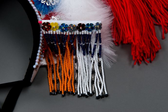 羽毛、毛線、亮片、塑膠串珠、棉、麻、人造纖維、鐵