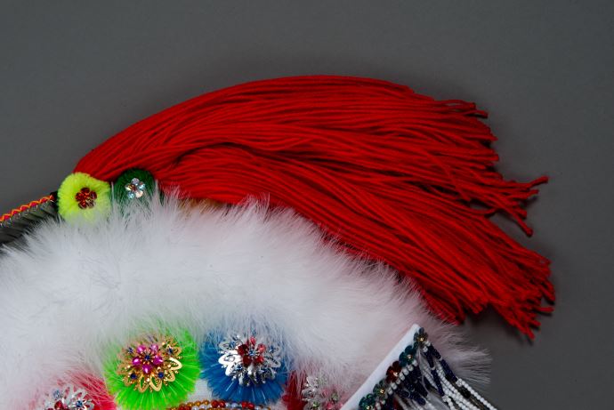 羽毛、毛線、亮片、塑膠串珠、棉、麻、人造纖維、鐵