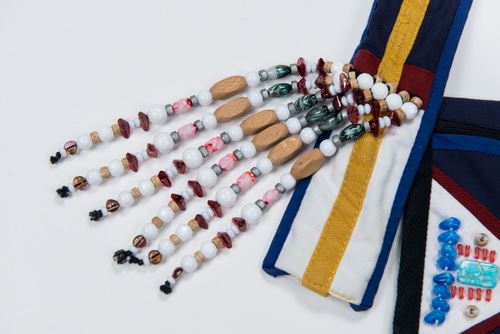 棉、麻、貝殼、塑膠串珠